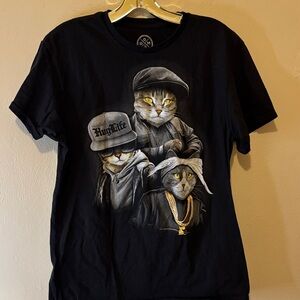Hip Cat Trio Black T-Shirt